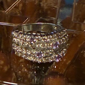 Elegant Silver Diamond Ring